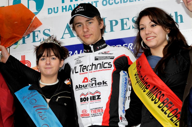 On the podium at the Triptyque des Monts er Châteaux