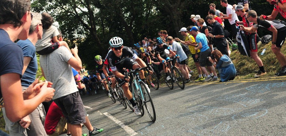Michał Kwiatkowski on the final climb (SweetSpot)